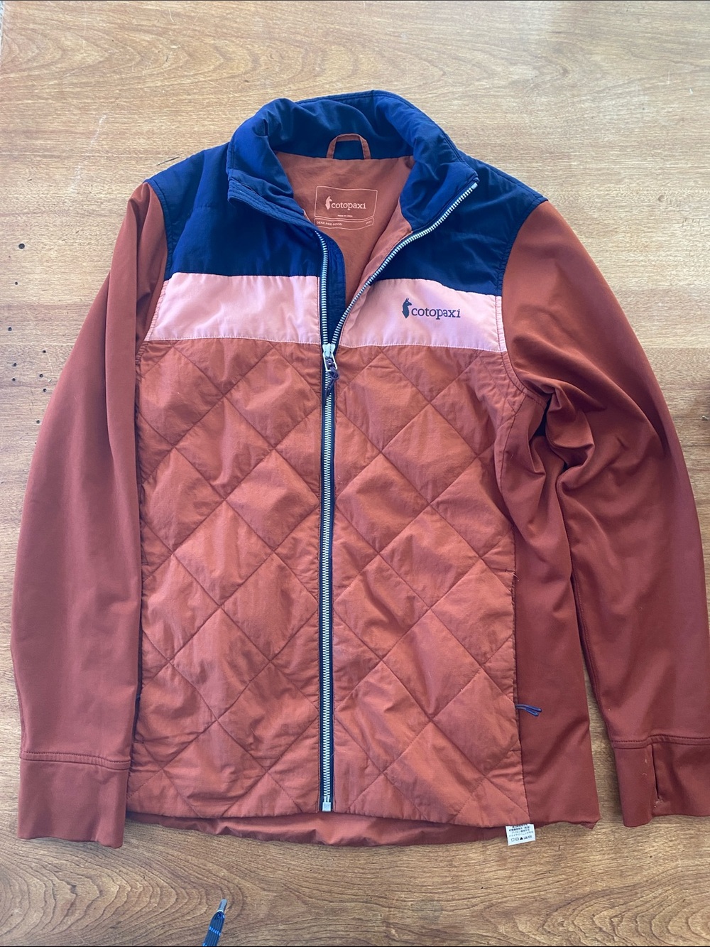 cotopaxi Women Hybrid Quilted Rust, Navy & Pink Performance Jacket Sz M